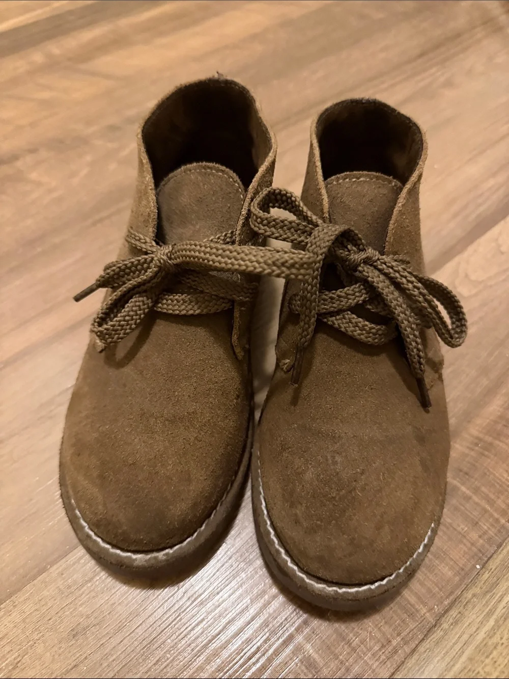 J. Crew Kids Chukka Suede Lace-Up Ankle Boots in Brown